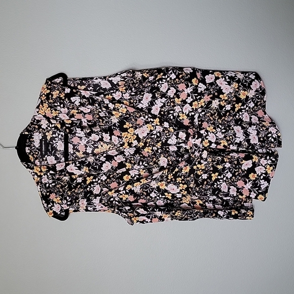 Liz Claiborne Spring Office Tie Neck sleeveless floral top XXL - Picture 1 of 6